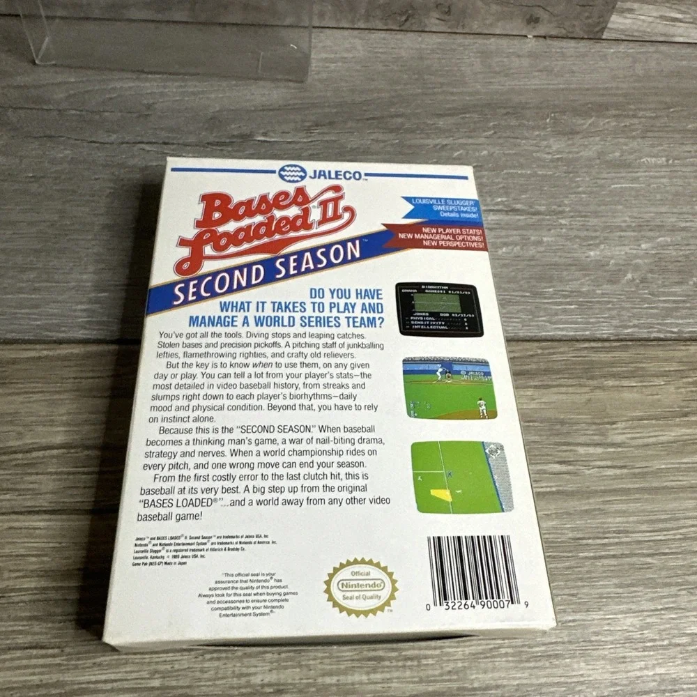 Bases Loaded II: Second Season Nintendo NES COMPLETE w/ Box manual game‎